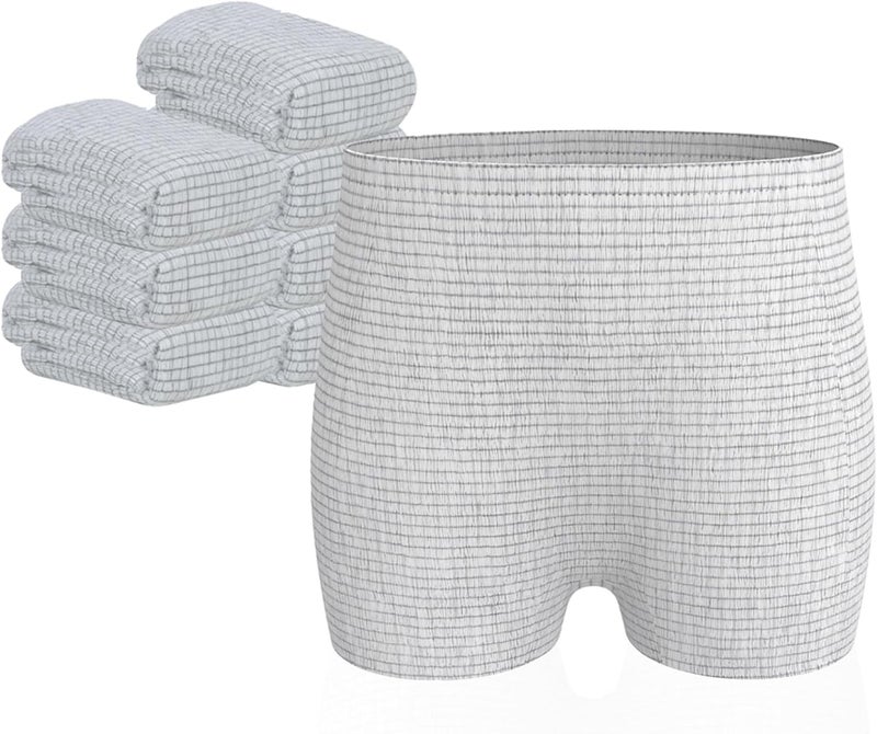 HeTaiDa Postpartum Disposable Underwear, C-Section Underwear for Women, High Waist Maternity Panties, Latex-Free, Super Breathable & Soft, High Stretchable, 8 Count Grey - Image 1